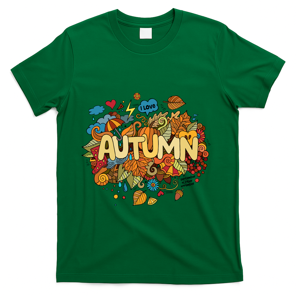 I Love Autumn Cute Gift T-Shirt product image 4