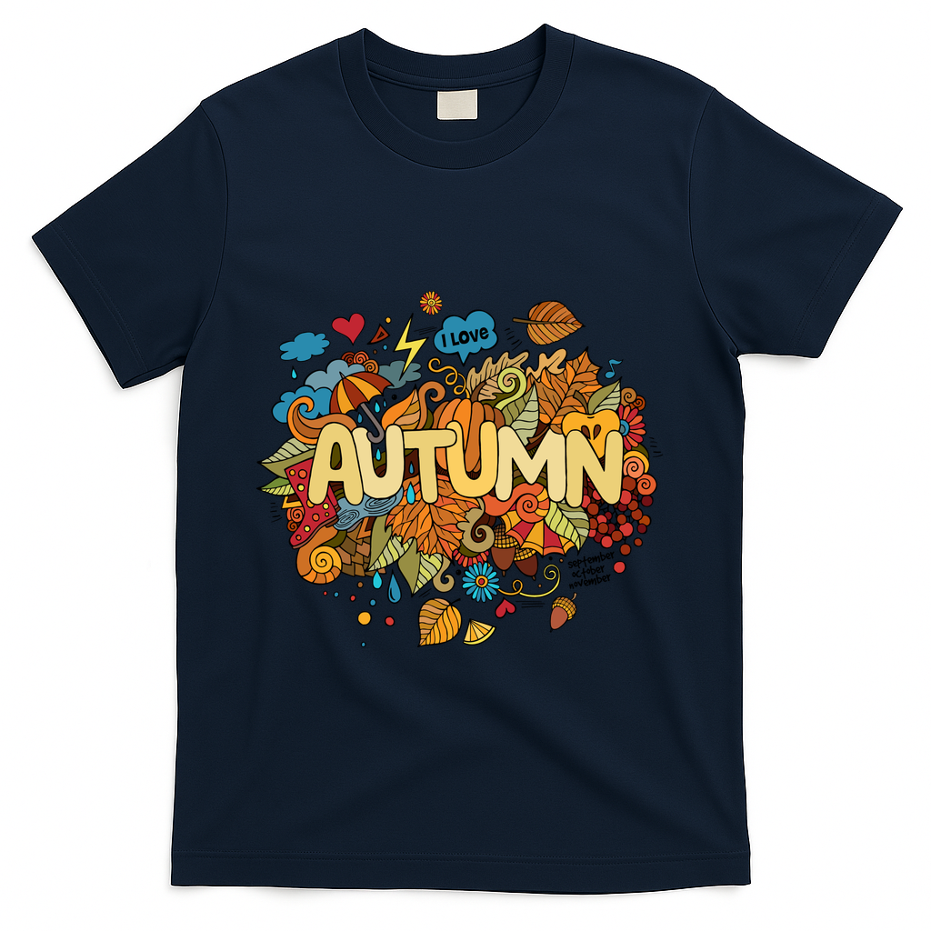 I Love Autumn Cute Gift T-Shirt product image 3