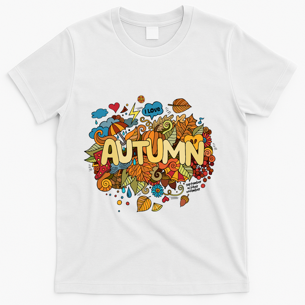I Love Autumn Cute Gift T-Shirt product image 2