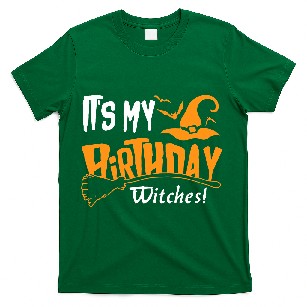 Its My Birthday Witch Halloween October T-Shirt product image 4