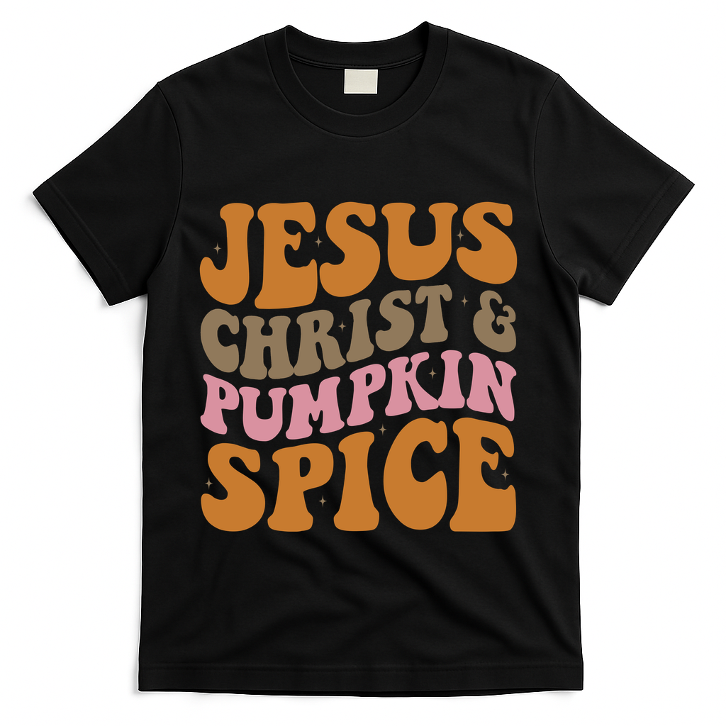 Jesus Christ And Pumpkin Spice Retro Groovy Christianity product image 1