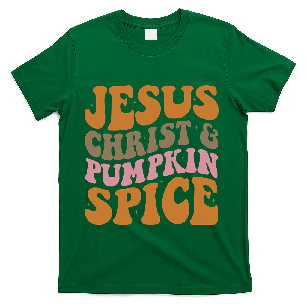 Jesus Christ And Pumpkin Spice Retro Groovy Christianity product image 4