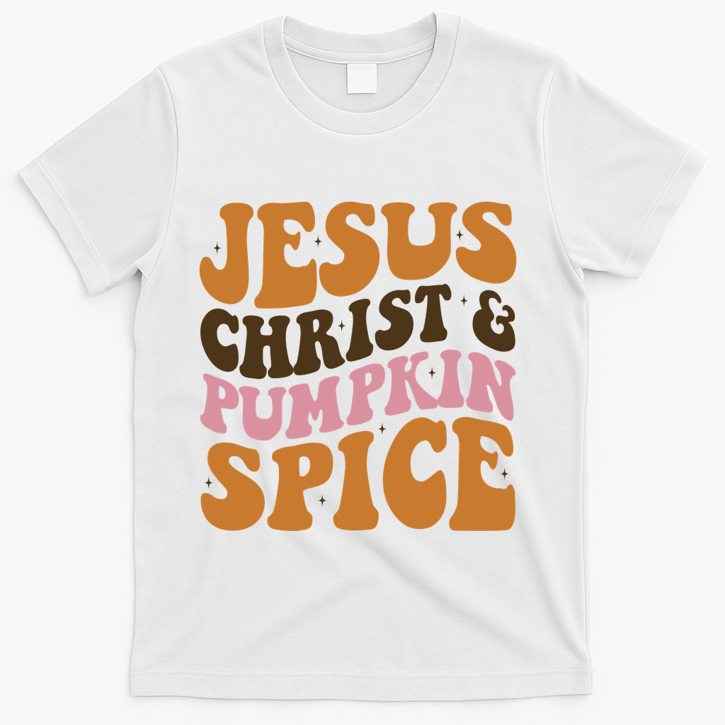 Jesus Christ And Pumpkin Spice Retro Groovy Christianity product image 2