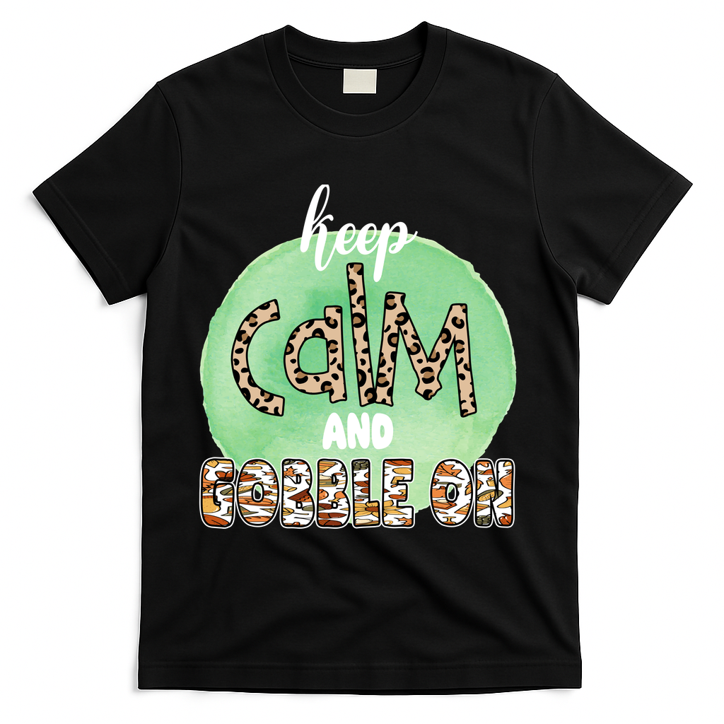 Keep Calm And Gobble On Fall Holiday T-Shirt product image 1