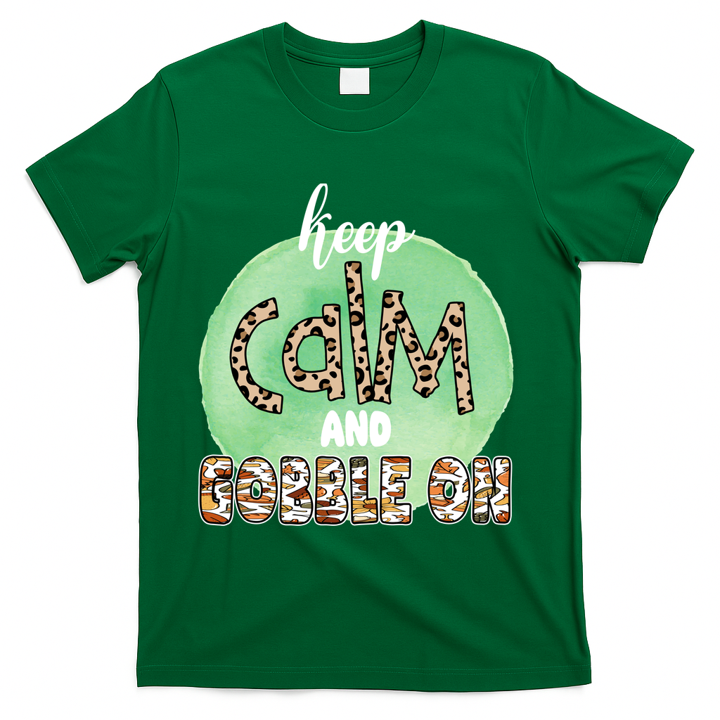Keep Calm And Gobble On Fall Holiday T-Shirt product image 4