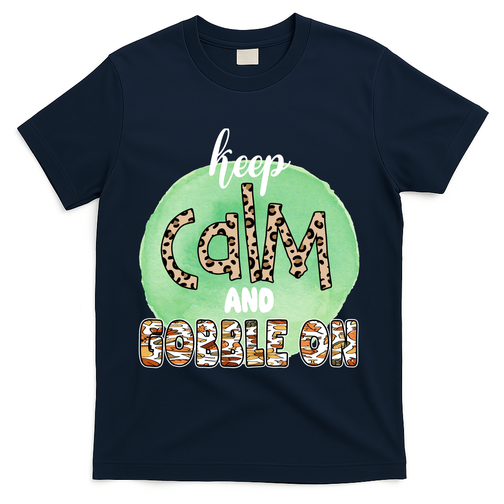 Keep Calm And Gobble On Fall Holiday T-Shirt product image 3