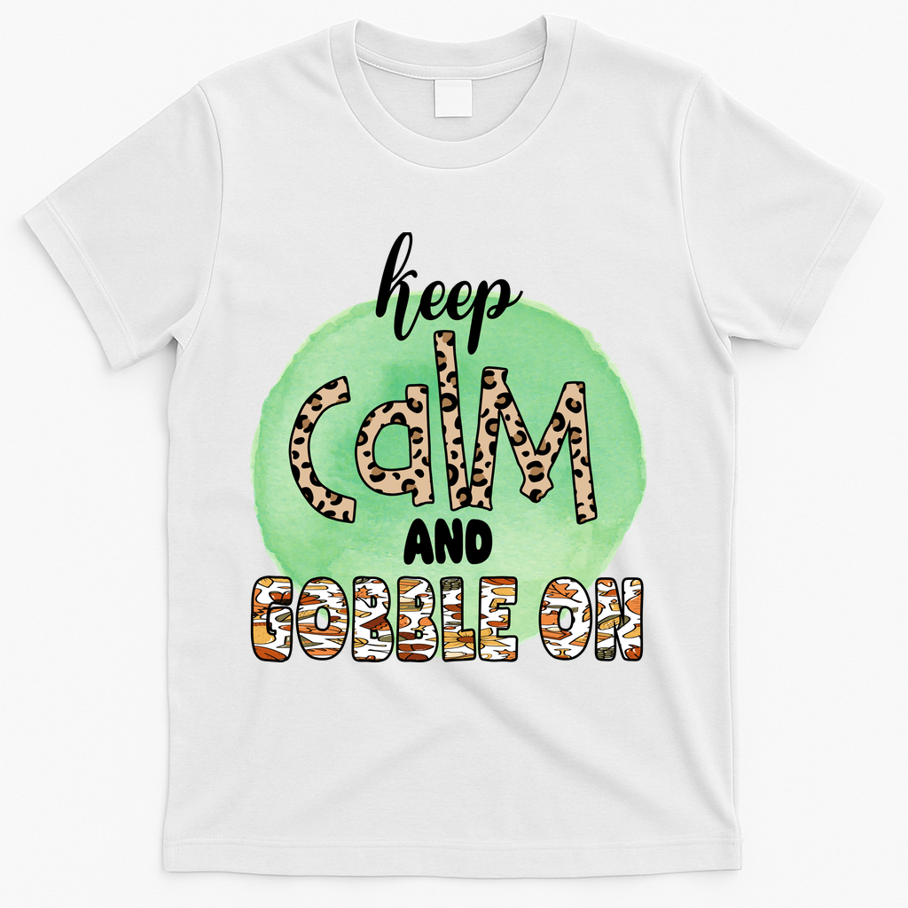 Keep Calm And Gobble On Fall Holiday T-Shirt product image 2