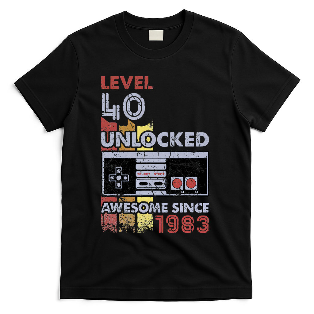 Level 40 Unlocked Gamer 40th Birthday Gift Video Game product image 1