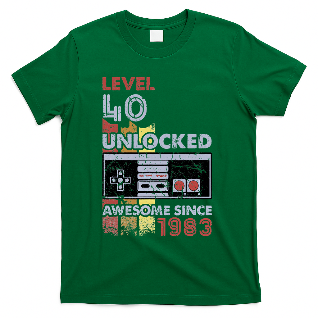 Level 40 Unlocked Gamer 40th Birthday Gift Video Game product image 4