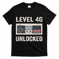 Level 40 Unlocked Video Gamer 40th Birthday Gift T-Shirt product image 1