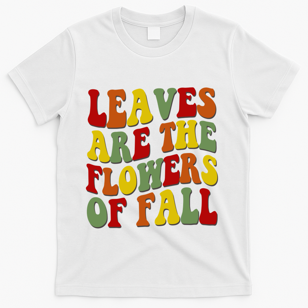 Leaves Are The Flowers Of Fall Retro T-Shirt product image 2