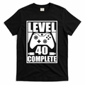 Level 40 Complete Video Gamer 40th Birthday T-Shirt product image 1