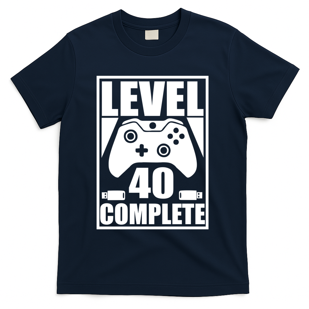 Level 40 Complete Video Gamer 40th Birthday T-Shirt product image 3