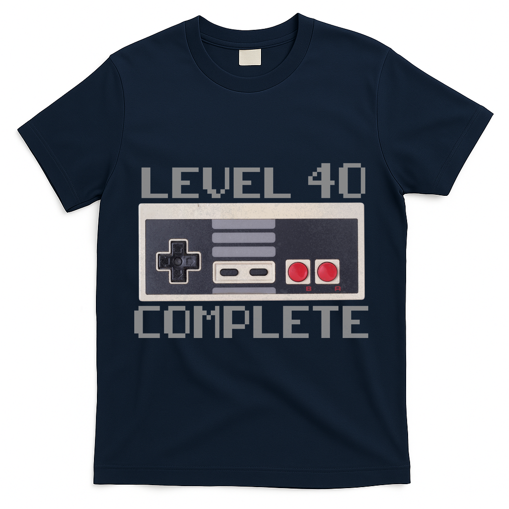 Level 40 Complete Retro Gamer 40th Birthday T-Shirt product image 3