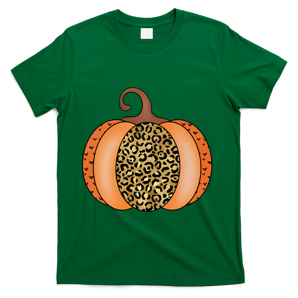 Leopard Pumpkin Fall Holiday T-Shirt product image 4