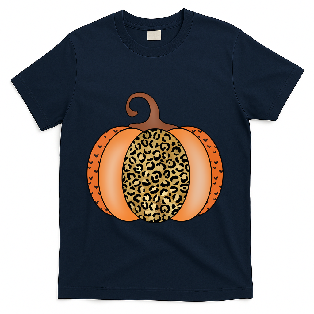 Leopard Pumpkin Fall Holiday T-Shirt product image 3