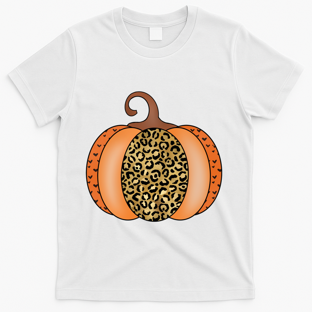 Leopard Pumpkin Fall Holiday T-Shirt product image 2