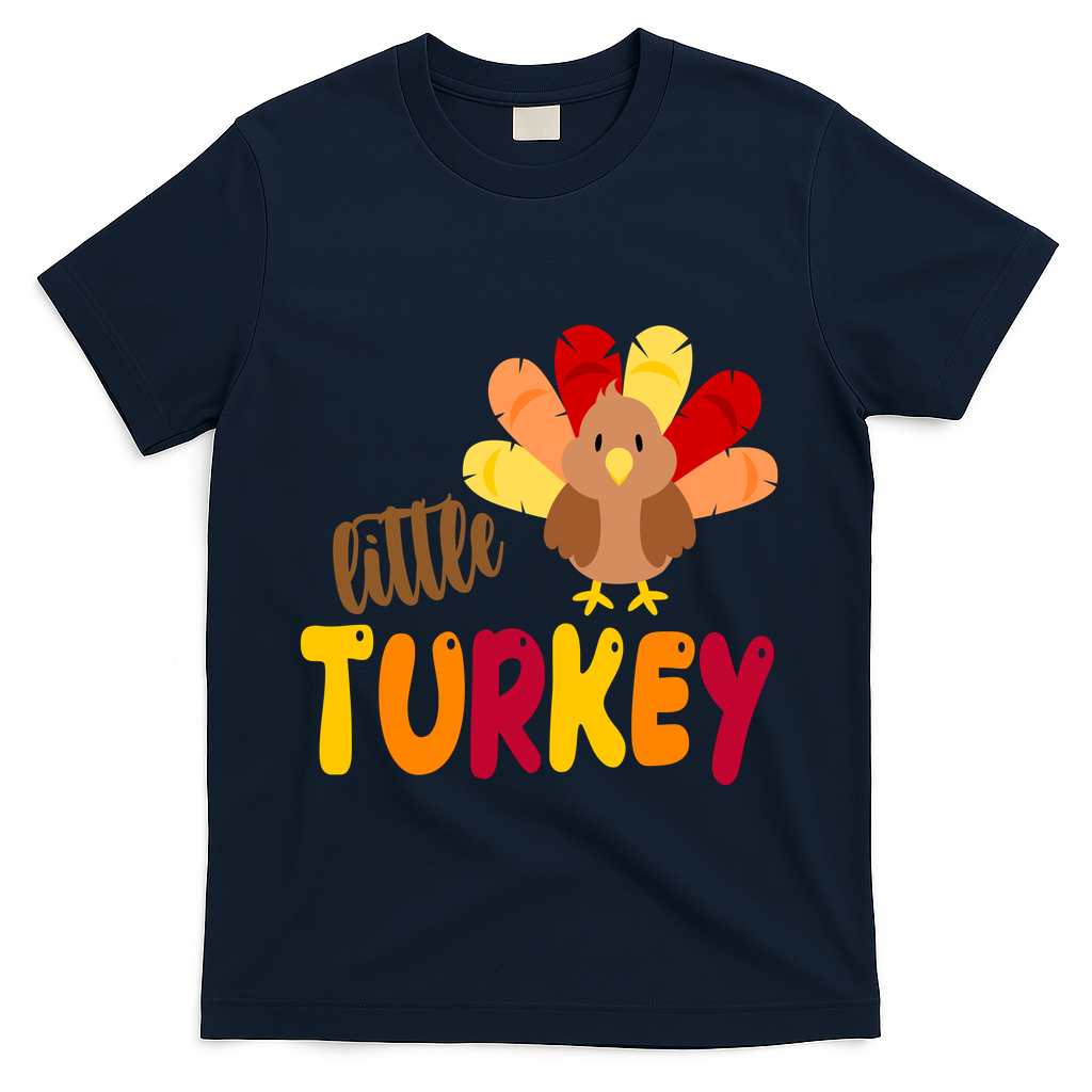 Little Turkey Cute Thanksgiving Holiday T-Shirt product image 3