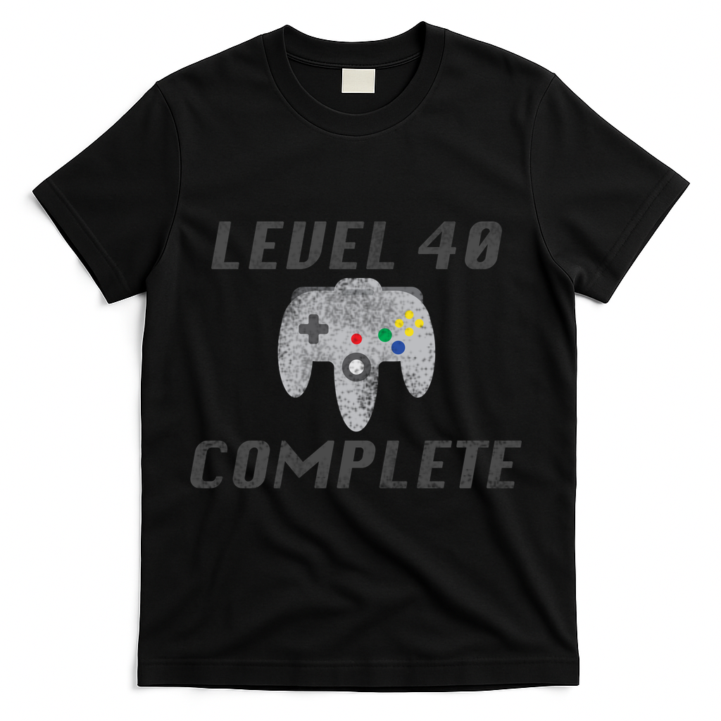 Level 40 Complete 40th Birthday T-Shirt product image 1