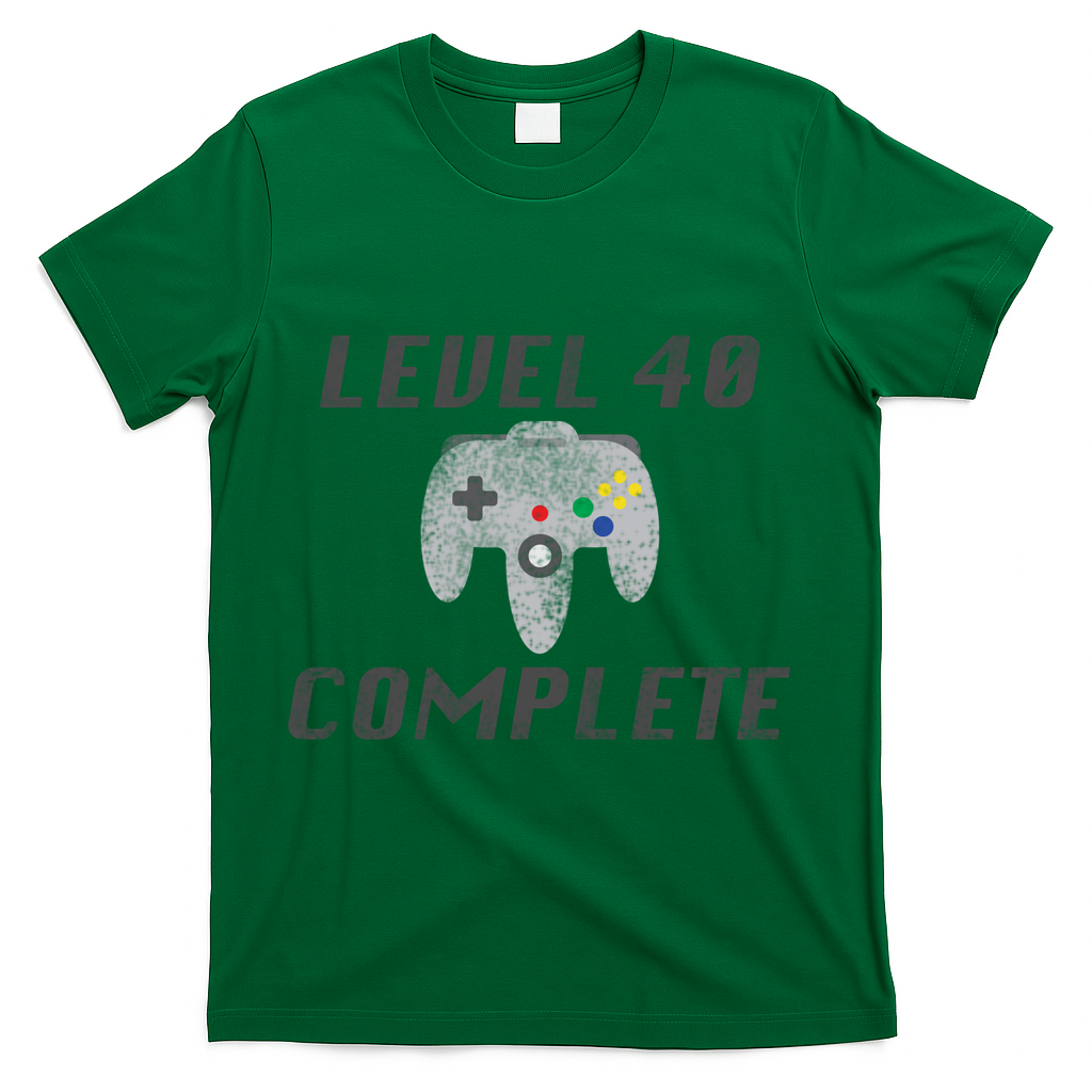 Level 40 Complete 40th Birthday T-Shirt product image 4