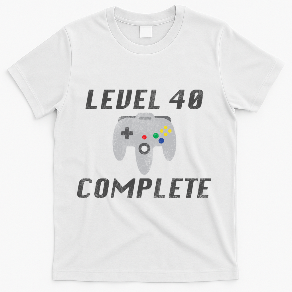 Level 40 Complete 40th Birthday T-Shirt product image 2