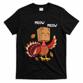 Meow Cat Funny Thanksgiving Turkey T-Shirt product image 1