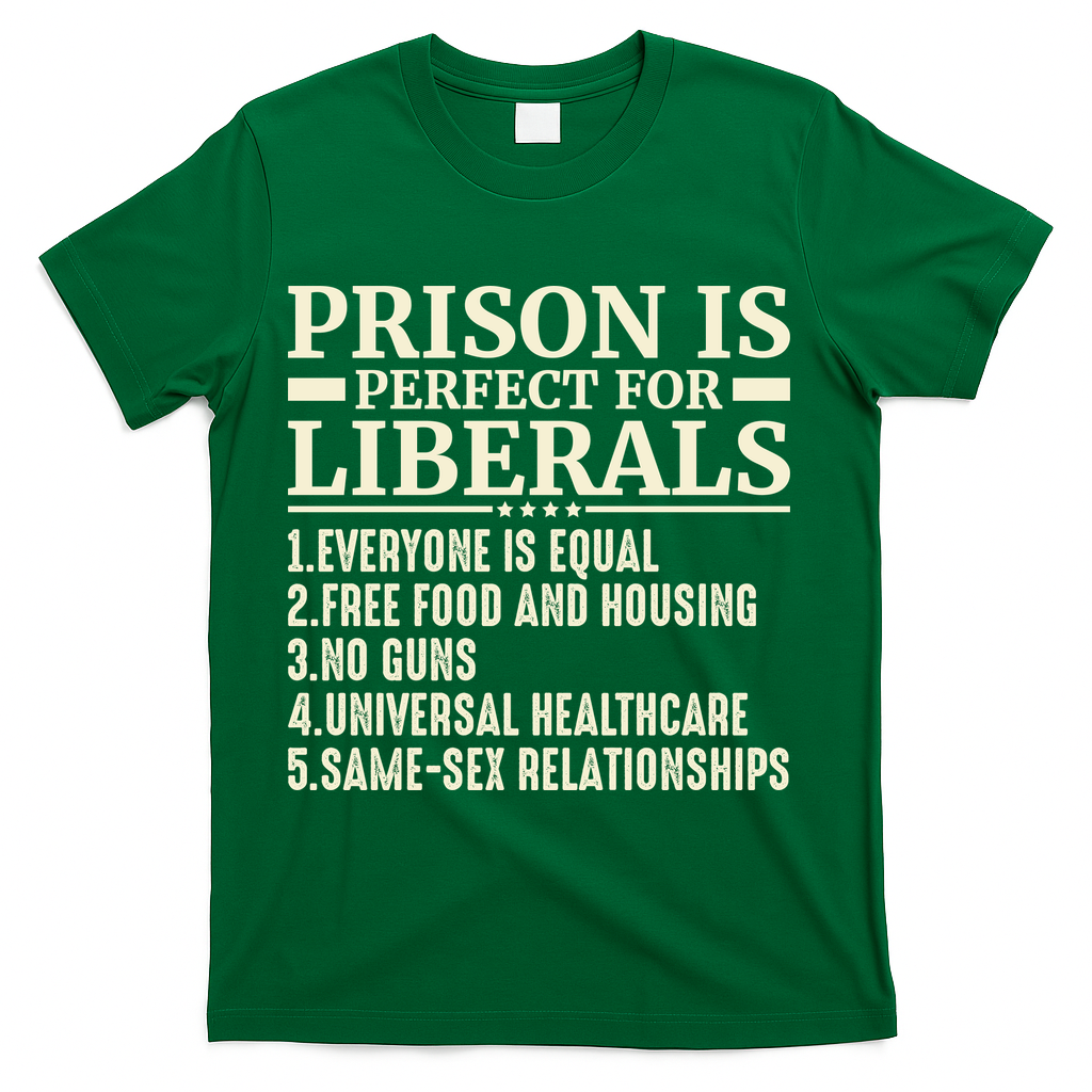 Prison Is Perfect For Liberals T-Shirt product image 4