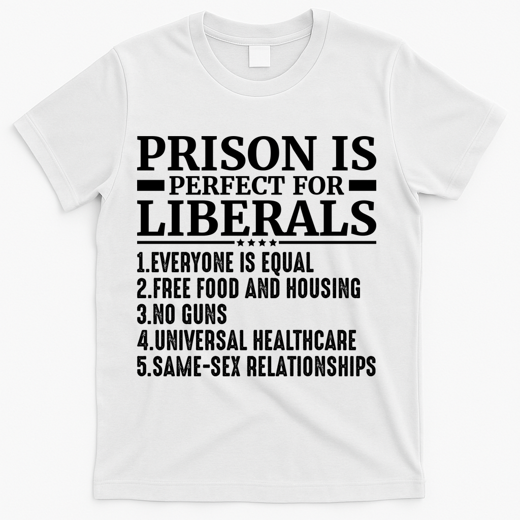 Prison Is Perfect For Liberals T-Shirt product image 2