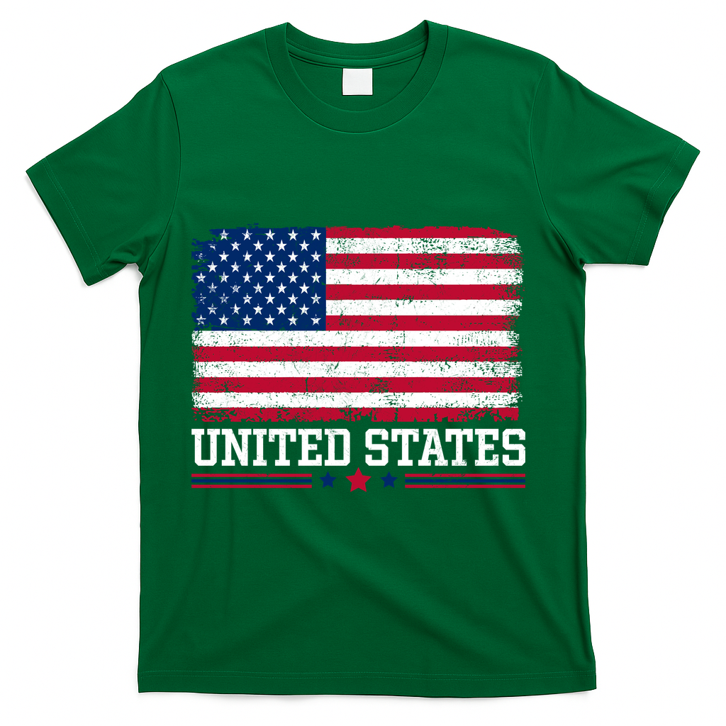 Patriotic USA Flag Grunge Style Apparel Gift T-Shirt product image 4