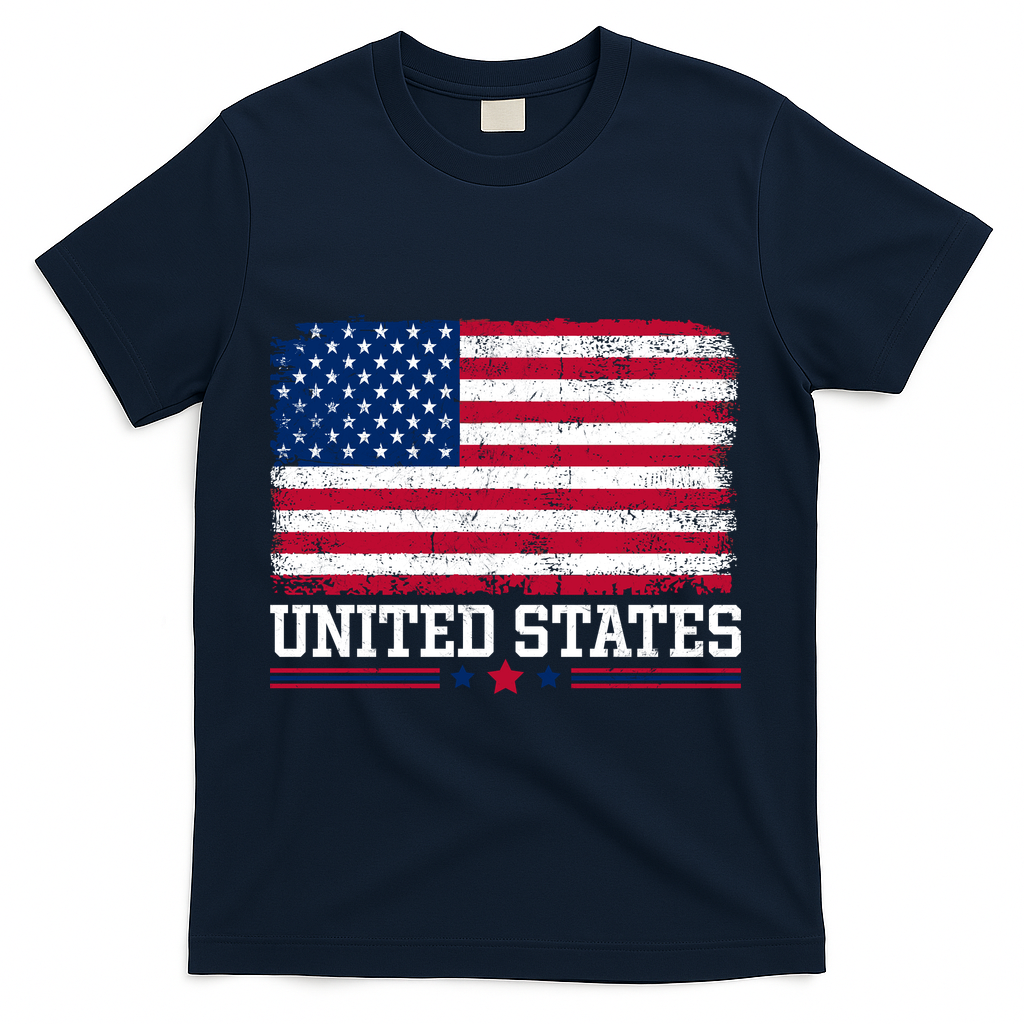 Patriotic USA Flag Grunge Style Apparel Gift T-Shirt product image 3