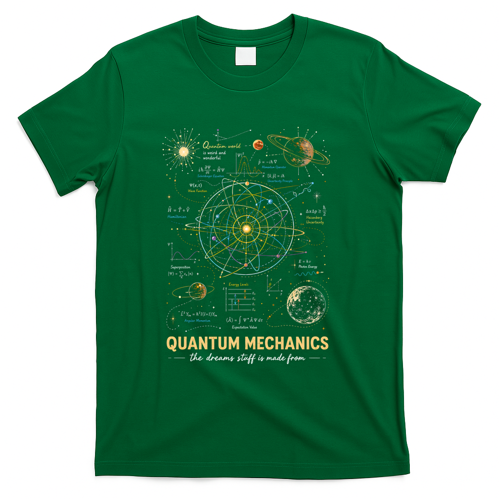 Quantum Mechanics Inspired Cosmic Space Science T-Shirt product image 4