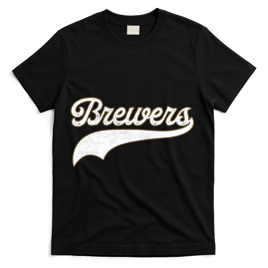 Retro Brewers Sports Fan Varsity Team Name T-Shirt product image 1