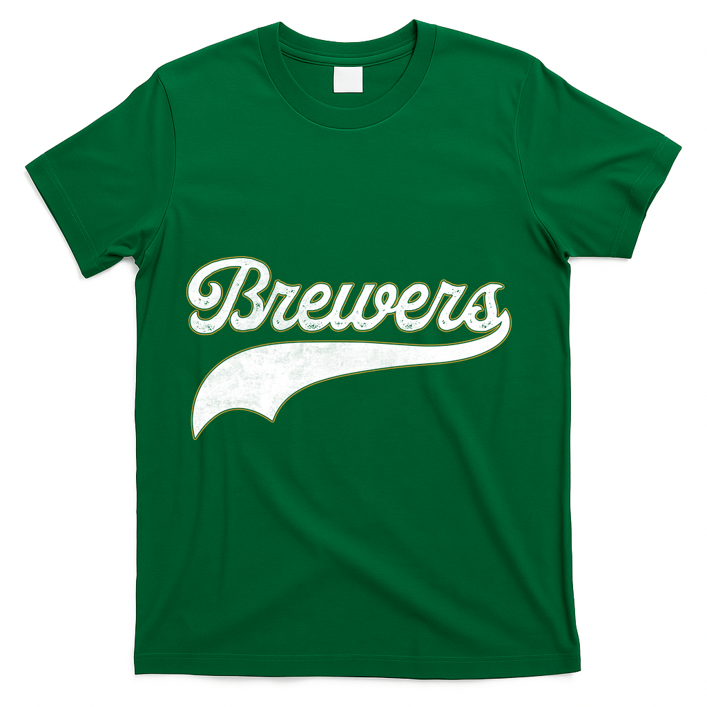 Retro Brewers Sports Fan Varsity Team Name T-Shirt product image 4