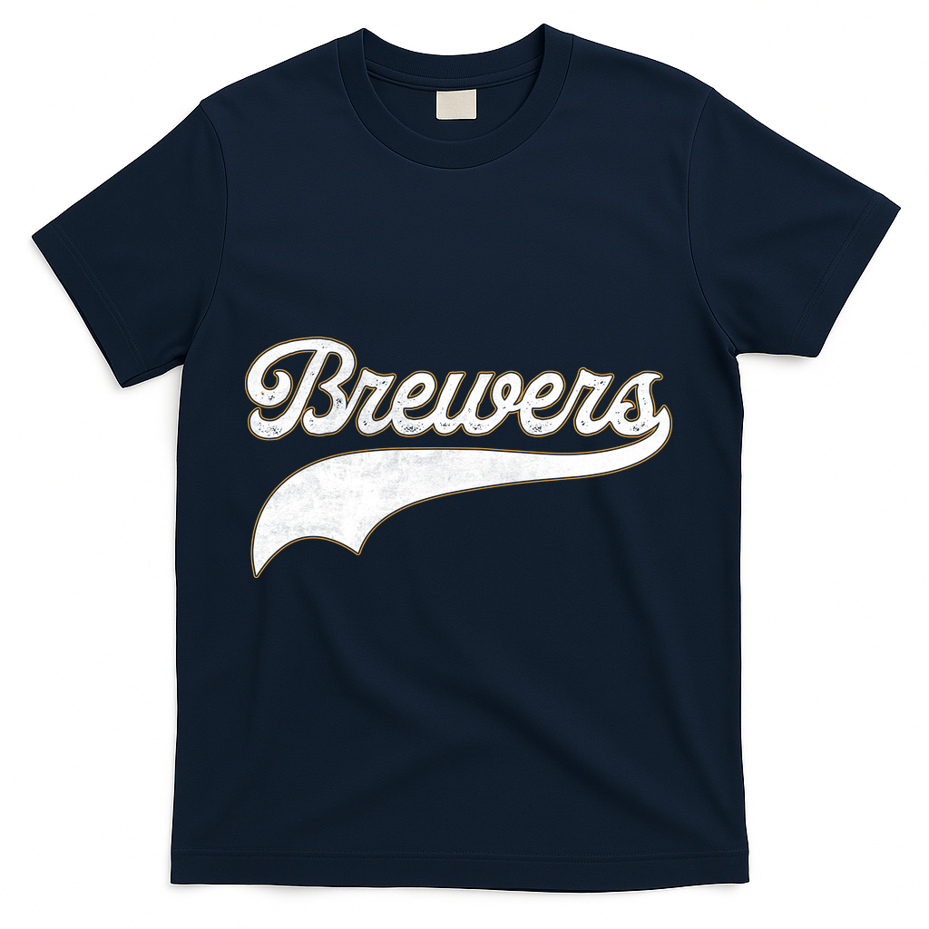 Retro Brewers Sports Fan Varsity Team Name T-Shirt product image 3