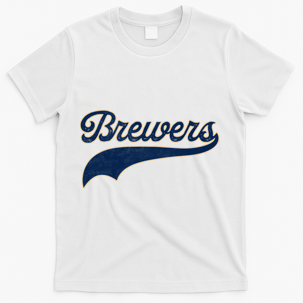 Retro Brewers Sports Fan Varsity Team Name T-Shirt product image 2