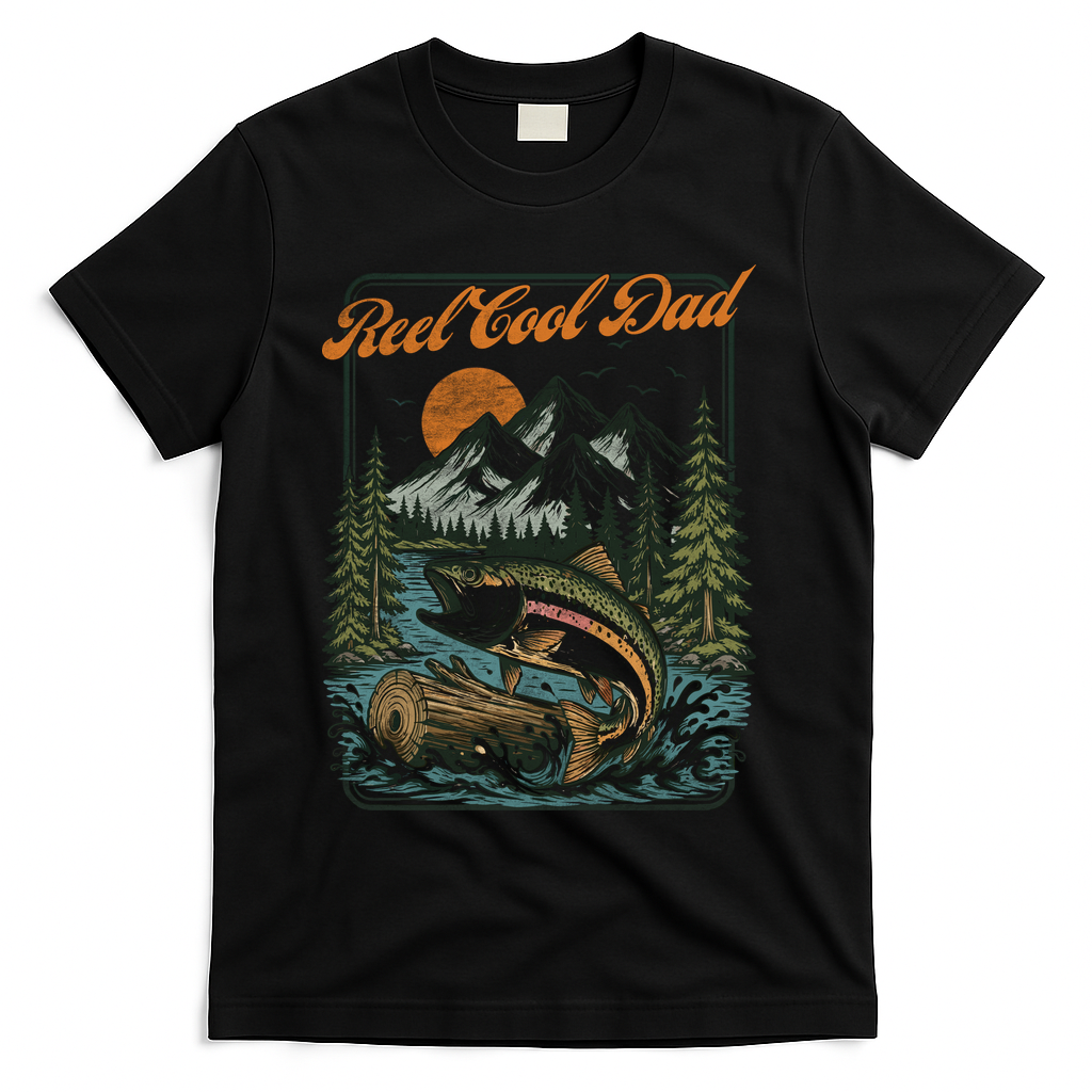 Reel Cool Dad Fishing T-Shirt product image 1