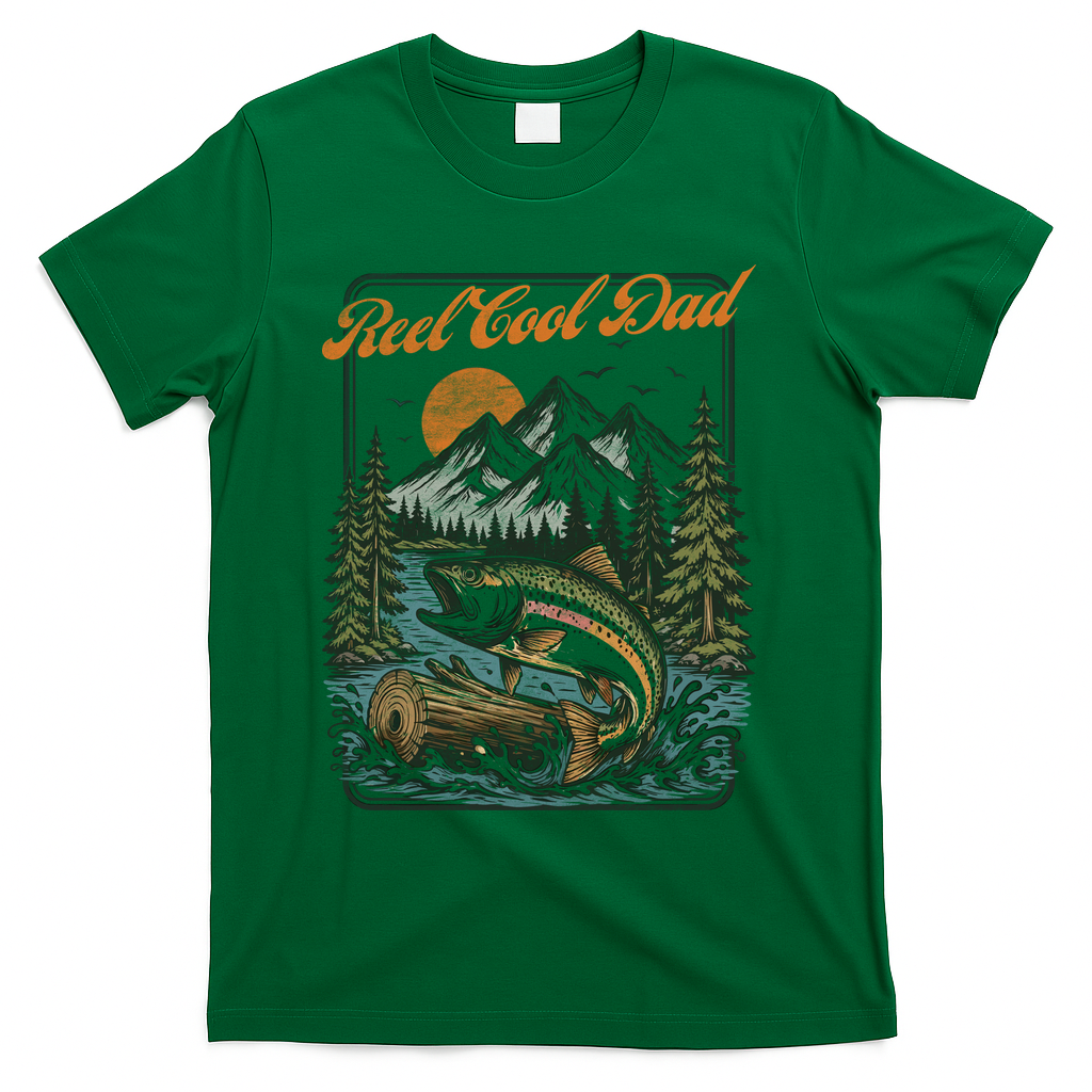 Reel Cool Dad Fishing T-Shirt product image 4