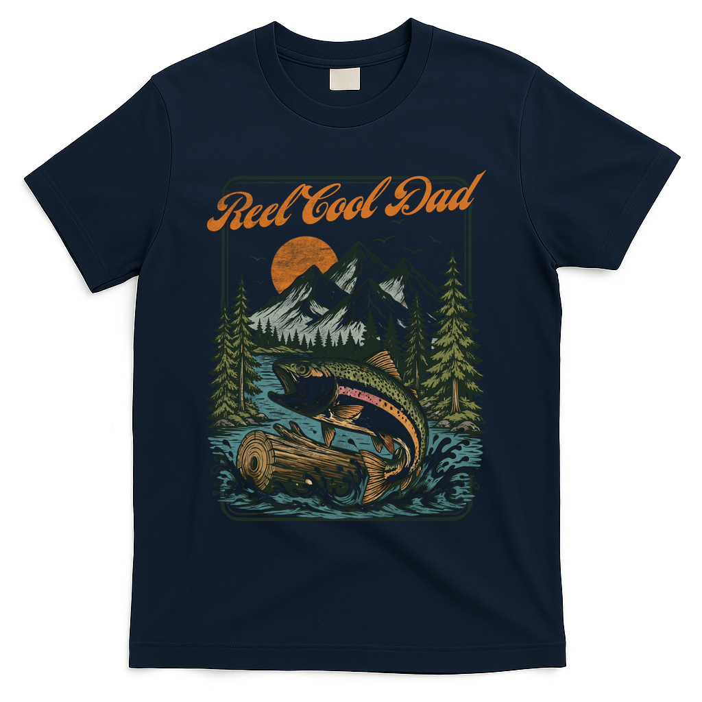 Reel Cool Dad Fishing T-Shirt product image 3
