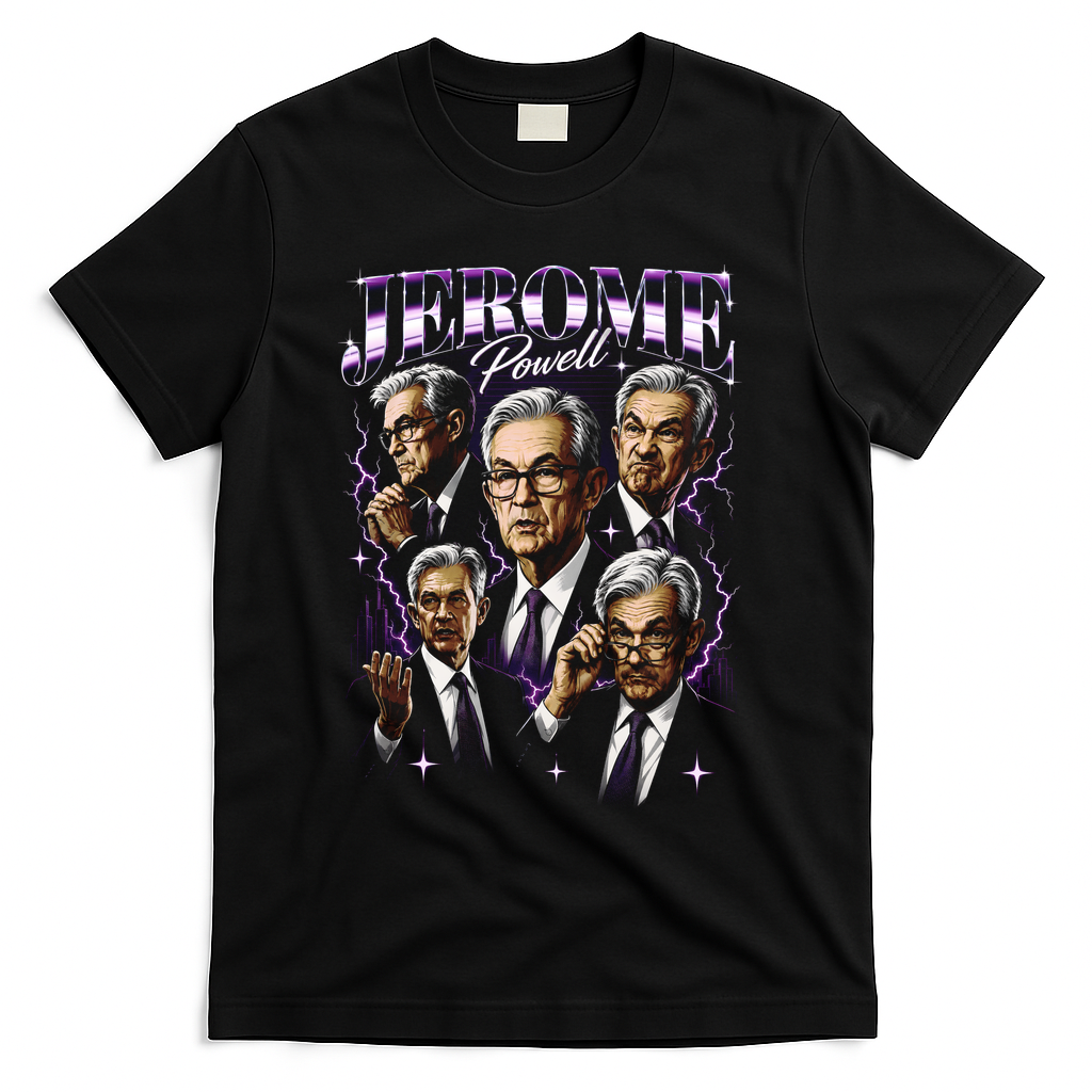 Retro Jerome Powell 90s Fan The Fed Merch T-Shirt product image 1