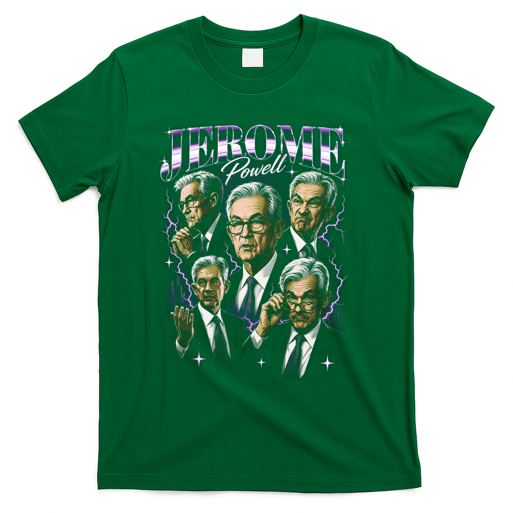 Retro Jerome Powell 90s Fan The Fed Merch T-Shirt product image 4