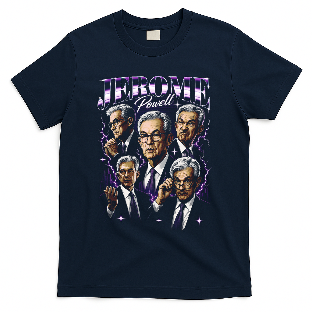Retro Jerome Powell 90s Fan The Fed Merch T-Shirt product image 3