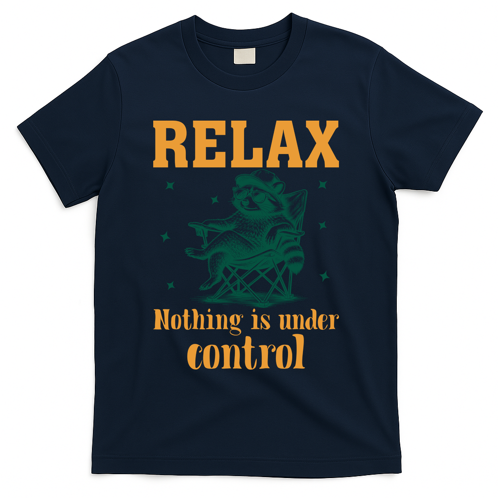 Raccoon Relax Nothing Under Control T-Shirt product image 3