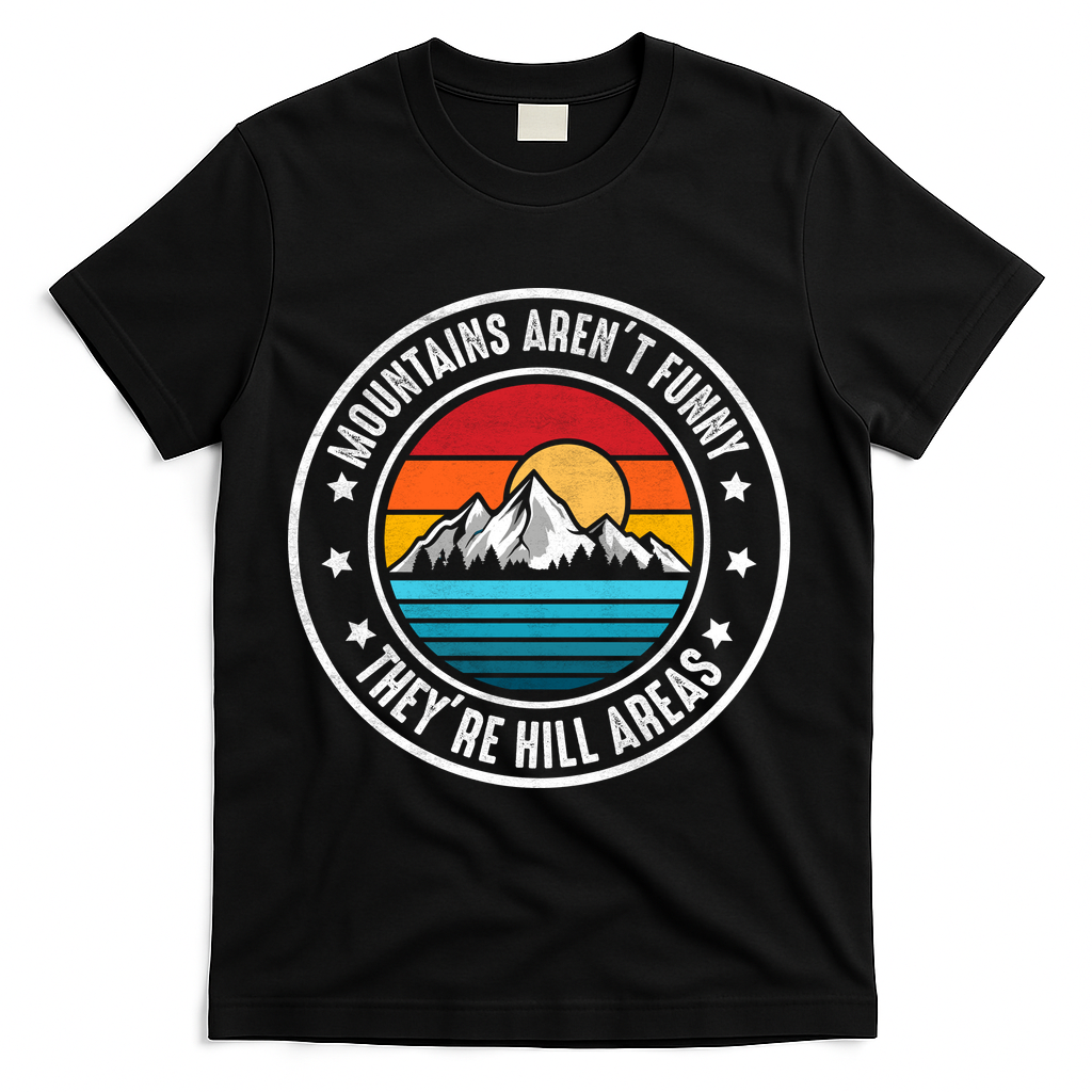 Retro Sunset Mountain Range For Nature Lovers T-Shirt product image 1
