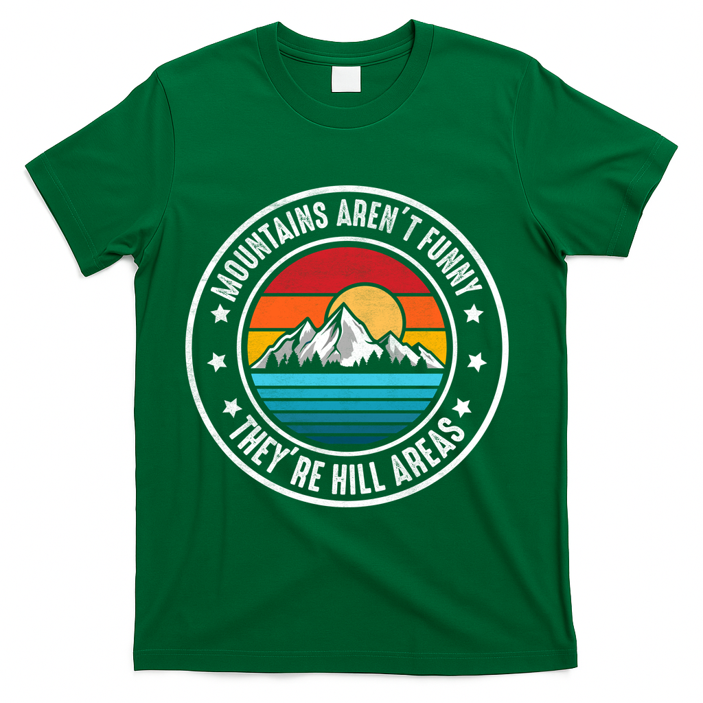 Retro Sunset Mountain Range For Nature Lovers T-Shirt product image 4