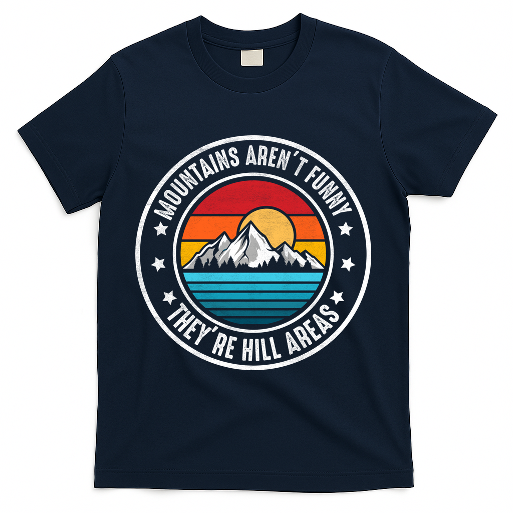 Retro Sunset Mountain Range For Nature Lovers T-Shirt product image 3