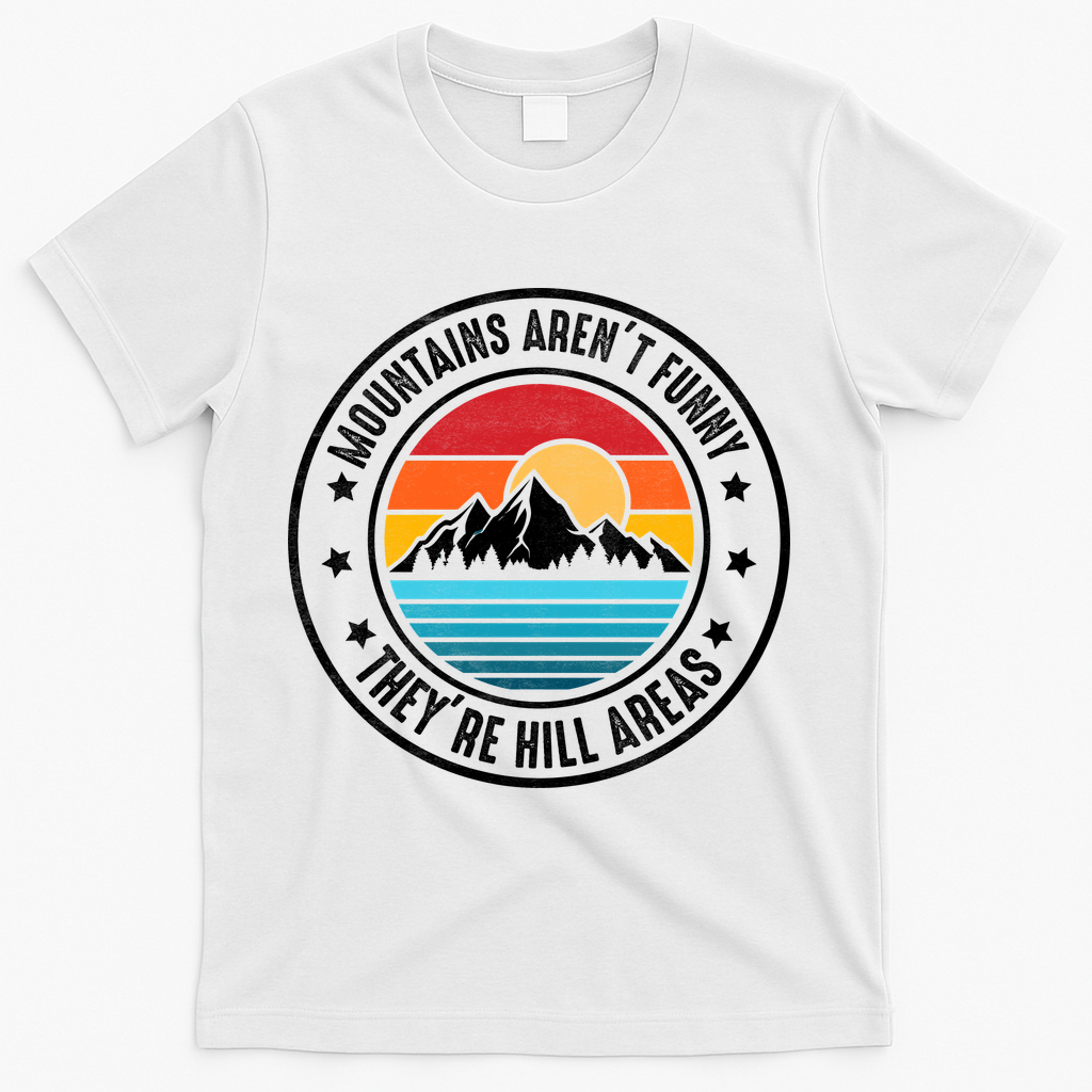 Retro Sunset Mountain Range For Nature Lovers T-Shirt product image 2
