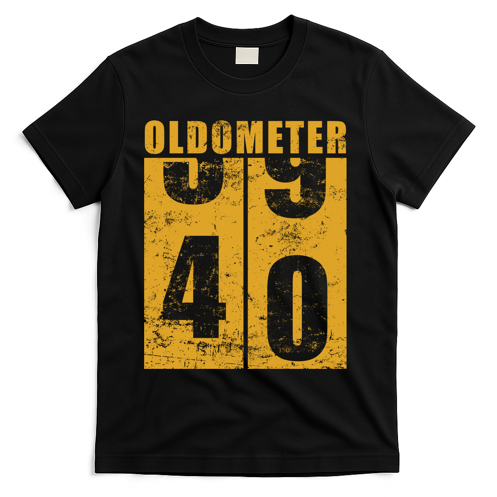 Retro Vintage Oldometer 40 Years Old T-Shirt product image 1