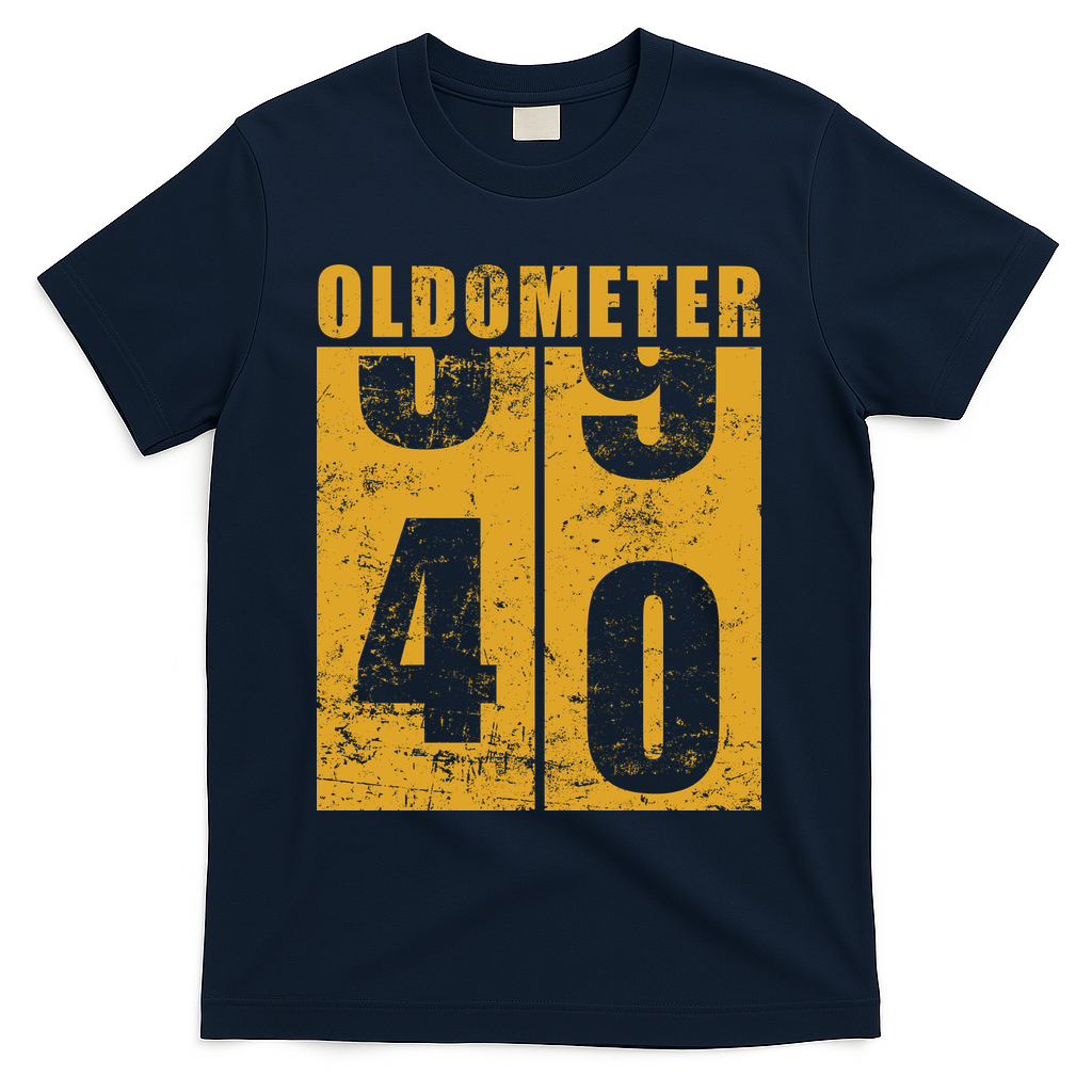 Retro Vintage Oldometer 40 Years Old T-Shirt product image 3