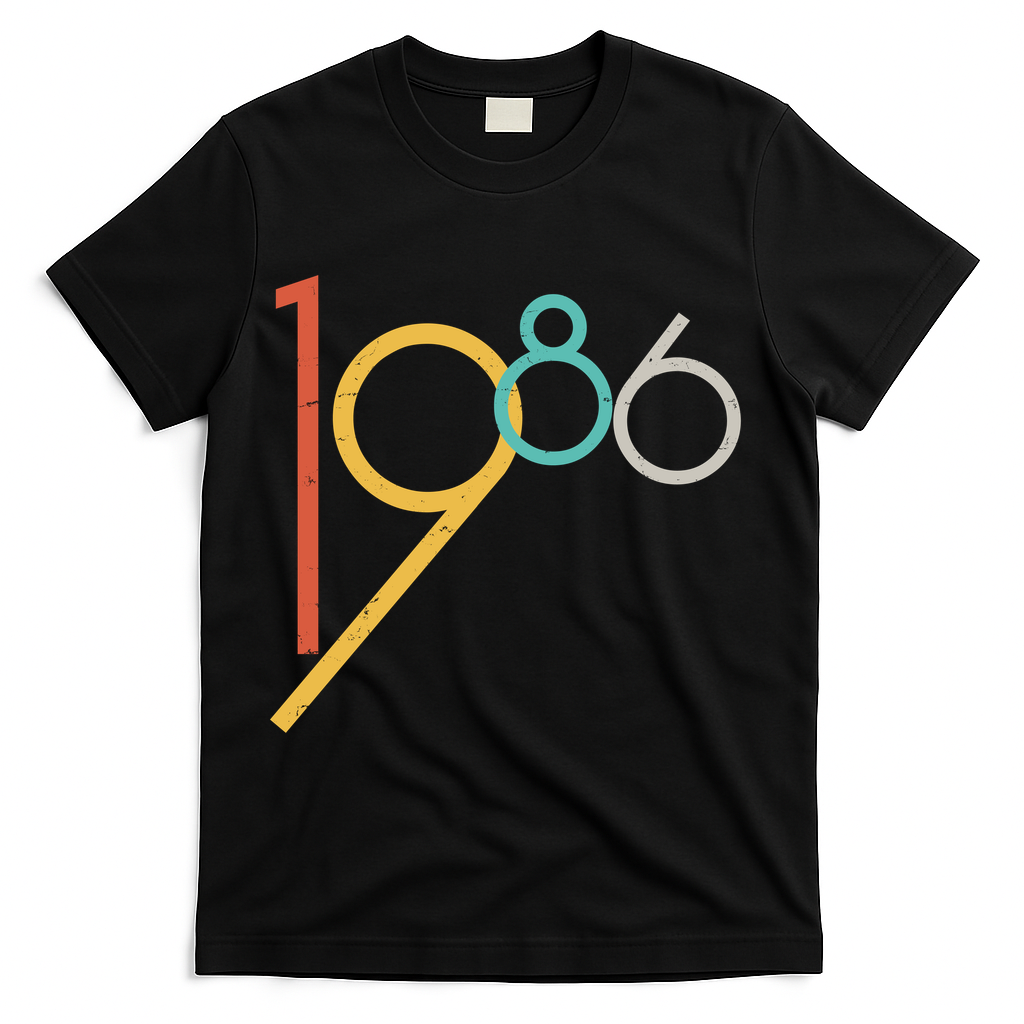 Retro Vintage Style 1986 40th Birthday T-Shirt product image 1