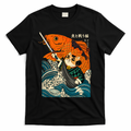 Samurai Cat And Koi Fish Anime T-Shirt product image 1